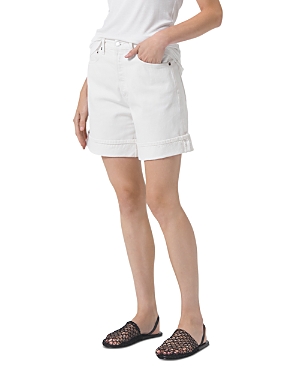 Dame wide-leg denim shorts - White