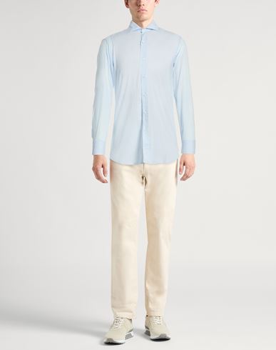 Man Shirt Sky blue Size 17 Cotton