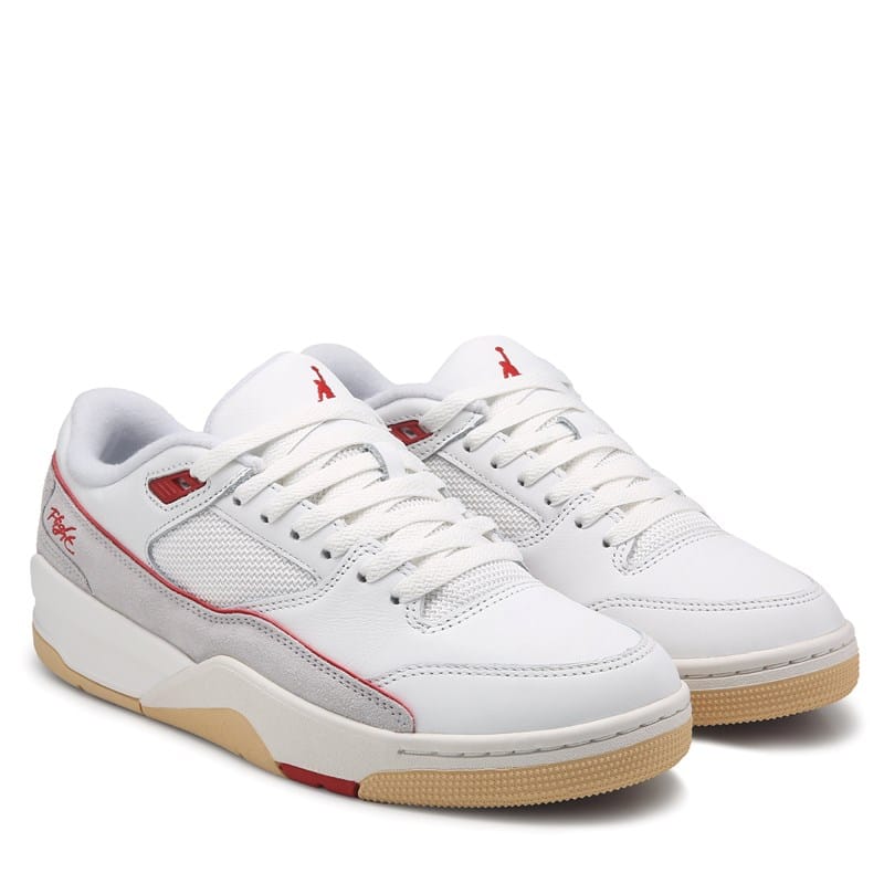Men's Flight Court Low Sneakers (White/Red/Gum)
