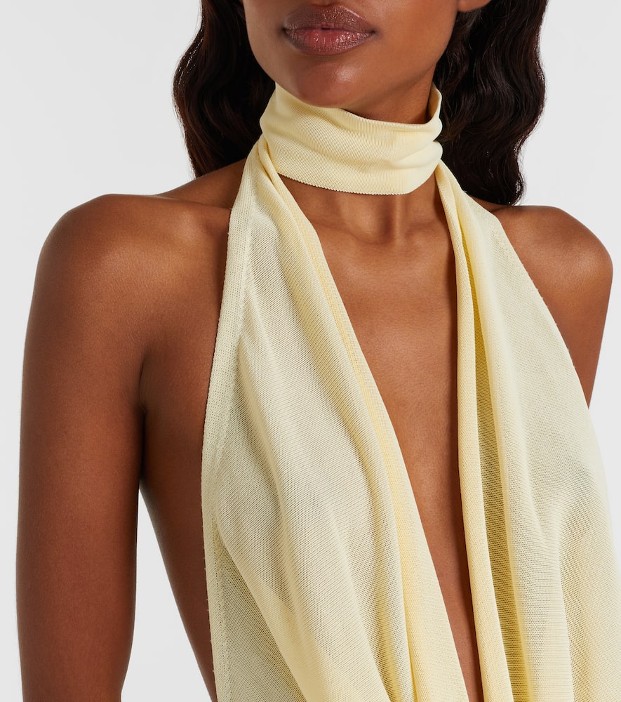 Draped jersey gown