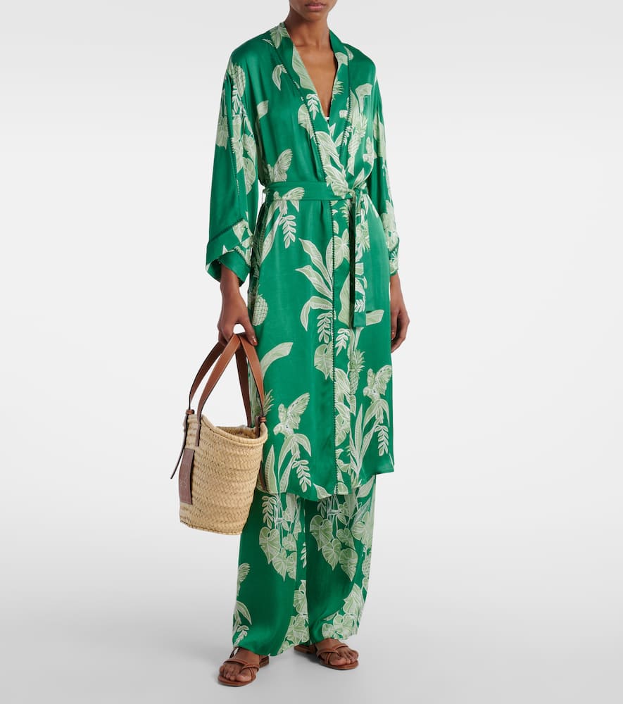 Erica floral satin kaftan