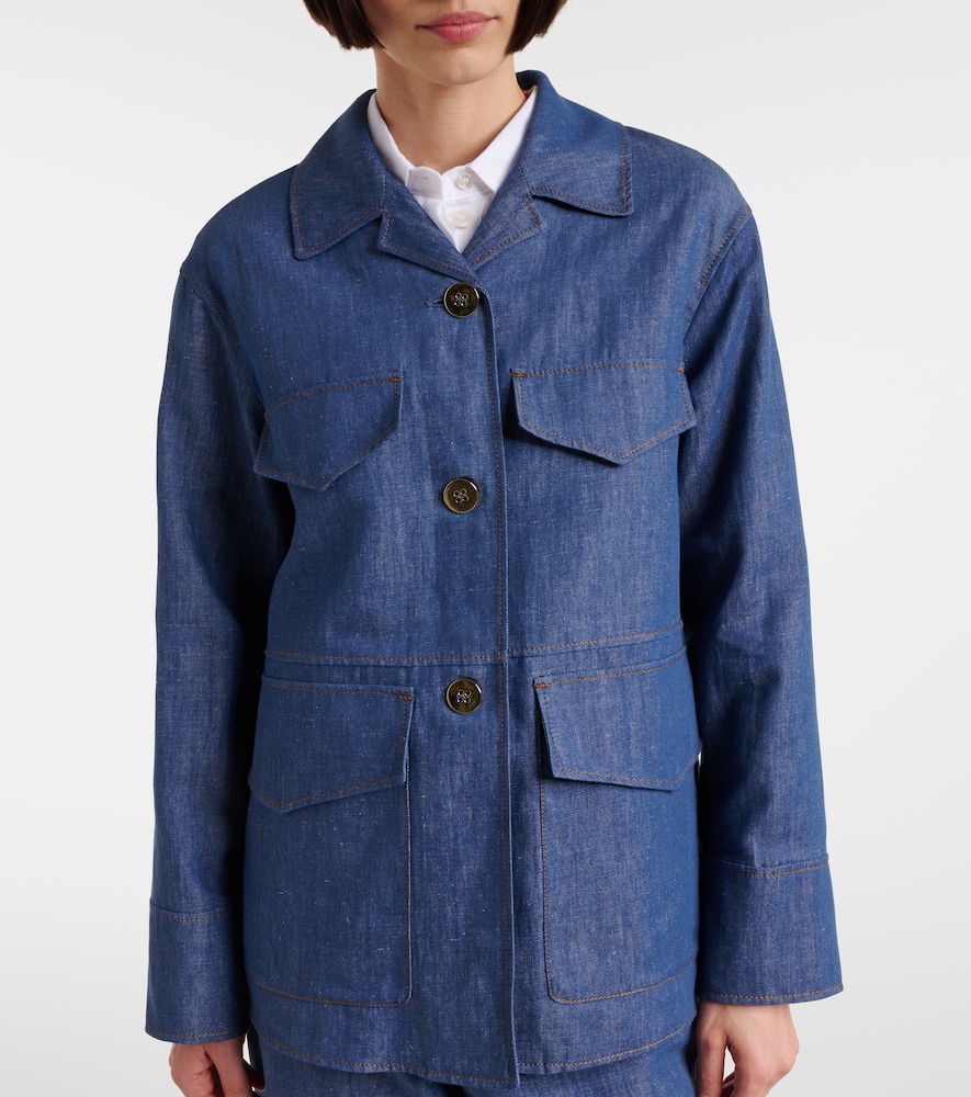 Ginny cotton and linen twill jacket