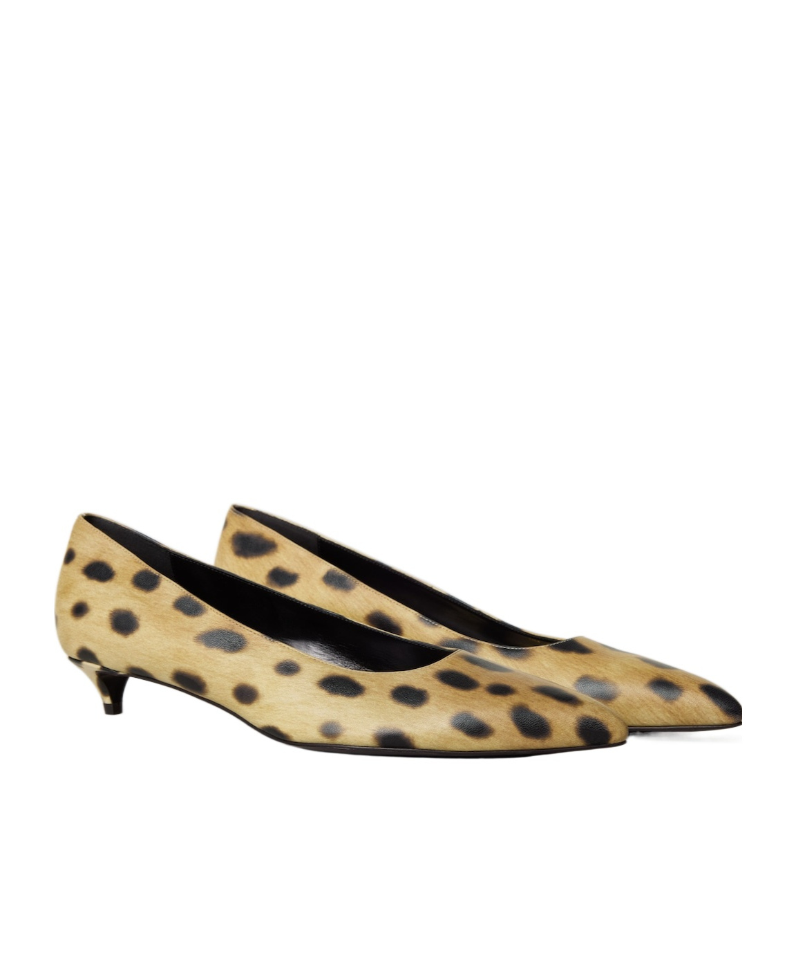 Leopard-print kitten-heel pumps