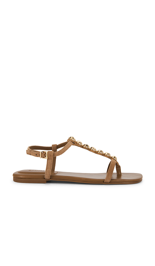 SIMKHAI Amaya Suede Thong Flat Sandal in Tan. - 39 also