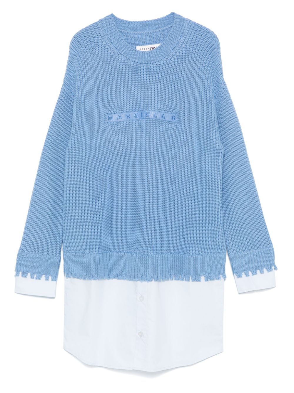Panelled sweater - Blue