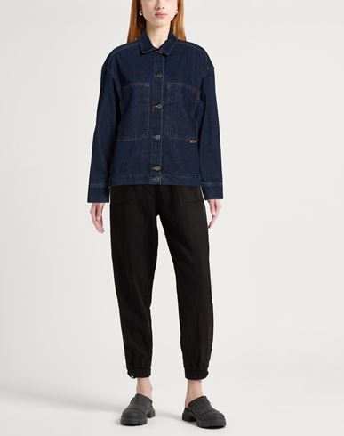 Woman Denim outerwear Blue Size 2 Cotton
