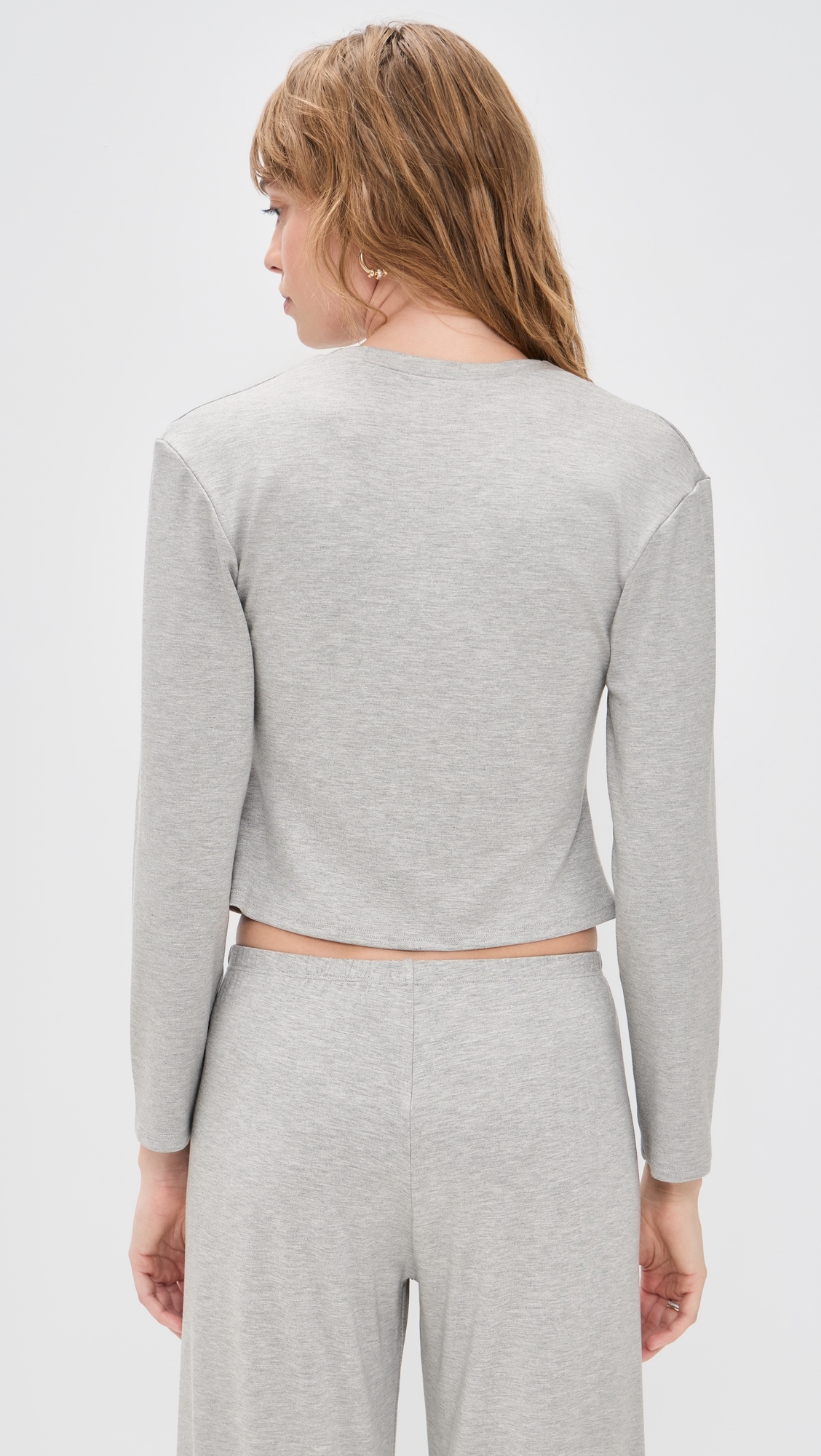 Mary Kate Ponte Cardigan Heather Grey