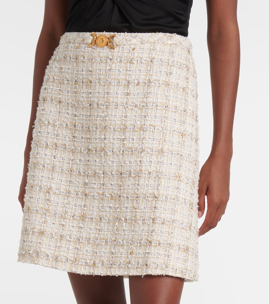 Embellished tweed miniskirt