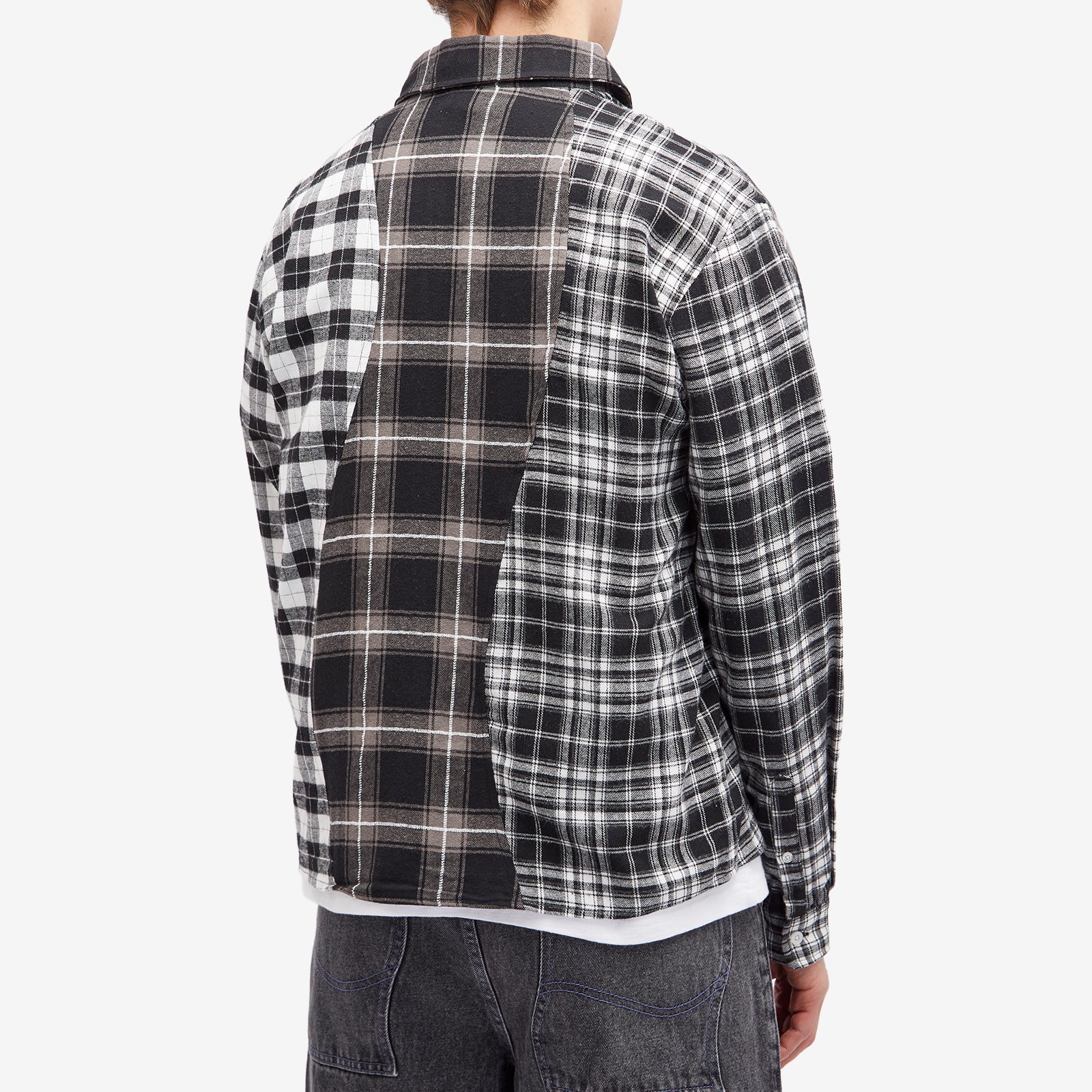 Men's Triple Plaid Shirt in Black