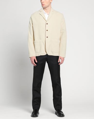 Man Blazer Ivory Size M Cotton, Elastane