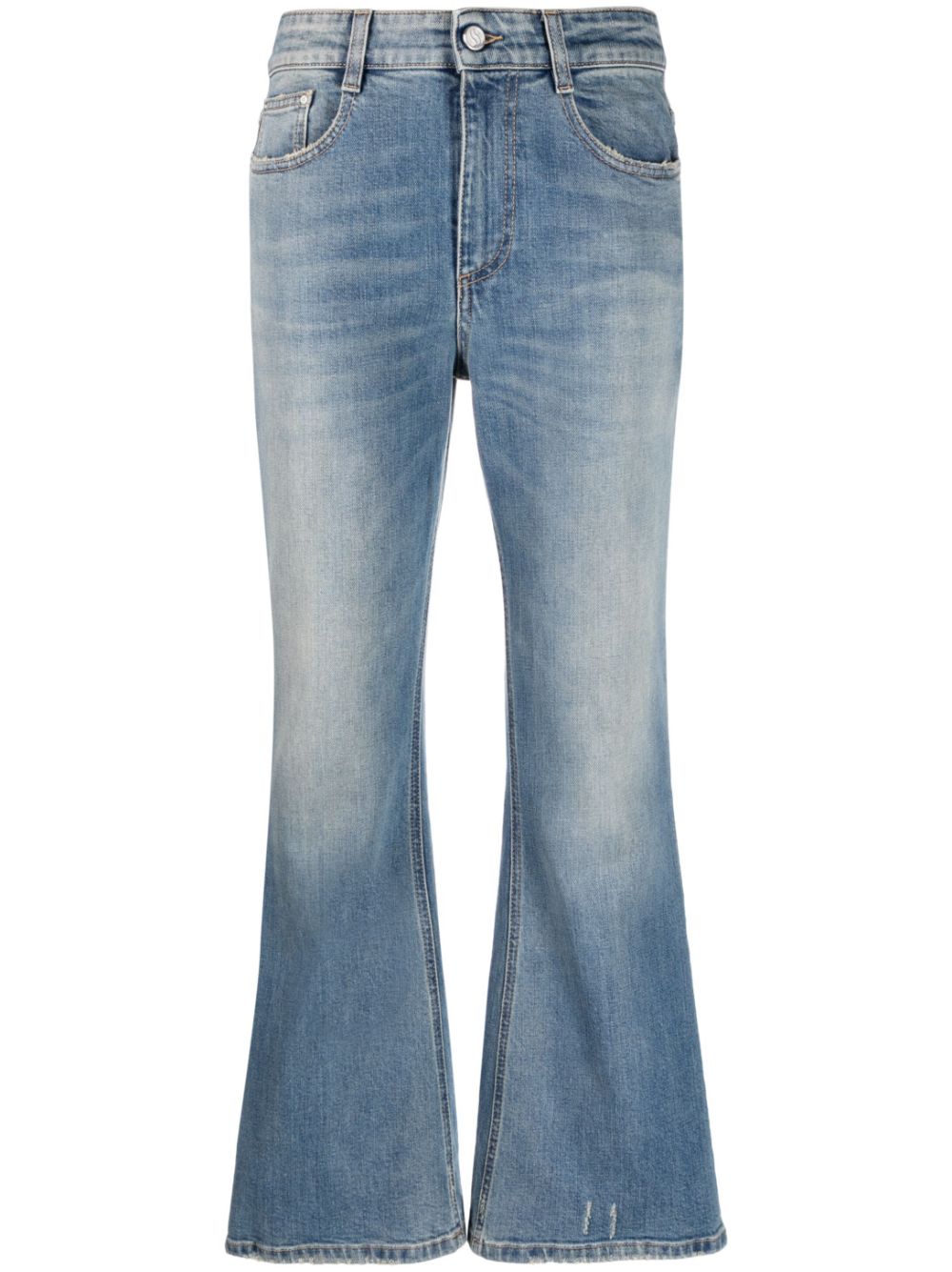 Stonewashed bootcut jeans - Blue