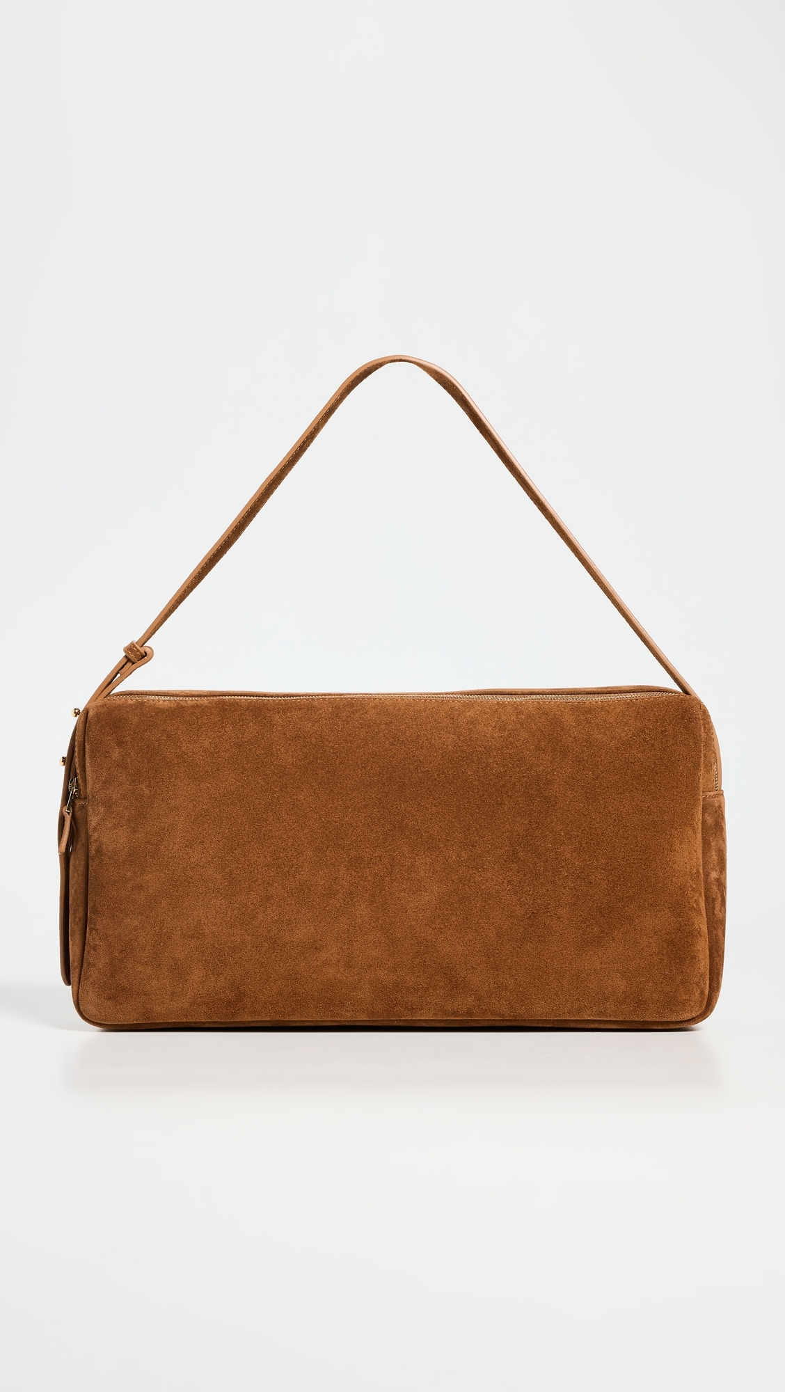 Trousse Large Suede Shoulder Bag Cognac One Size