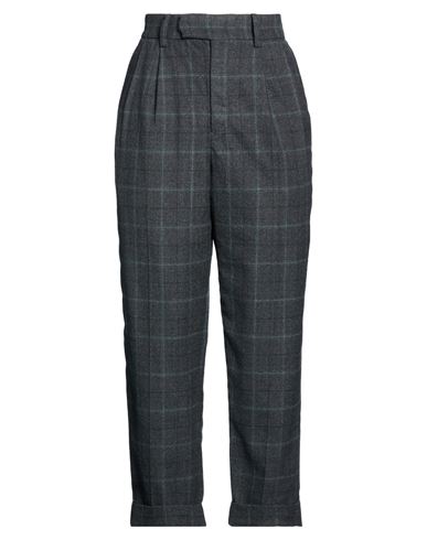 Woman Pants Charcoal Size L Wool