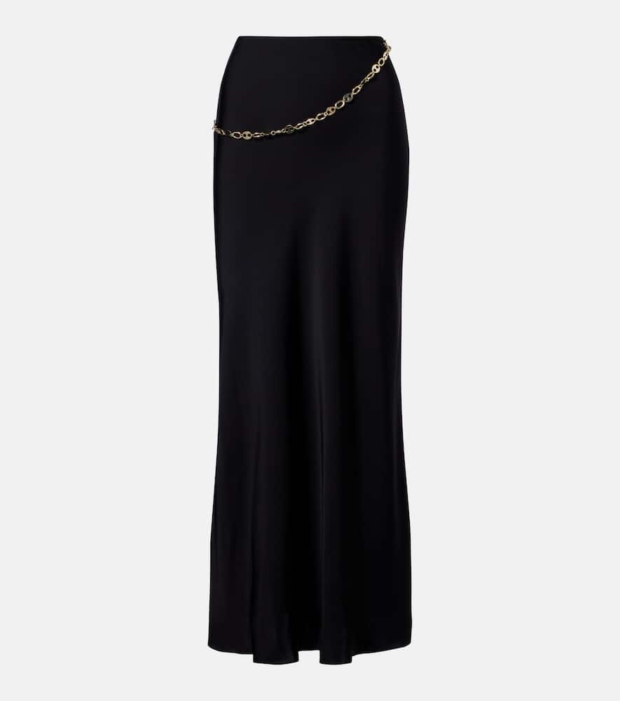 Chain-detail maxi skirt