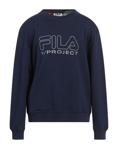 Man Sweatshirt Navy Size L Cotton