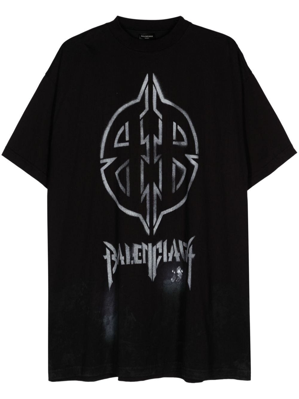 Metal BB Stencil cotton T-shirt - Black