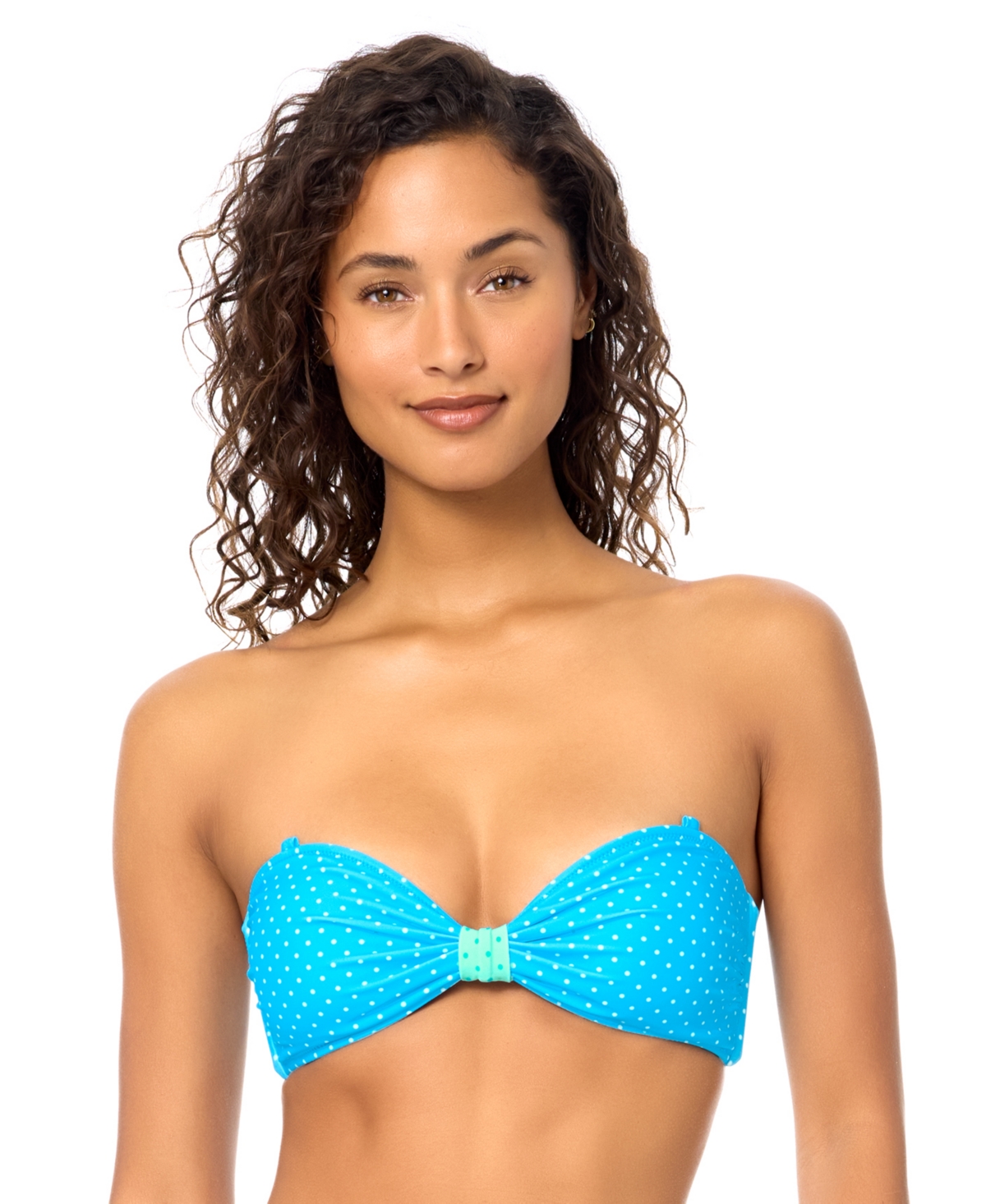 Women's Biscayne Bandeau Neck Swim Bikini Top - Aqua