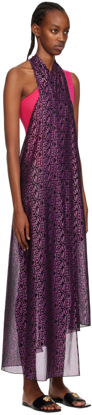 Black chiffon cover-up dress