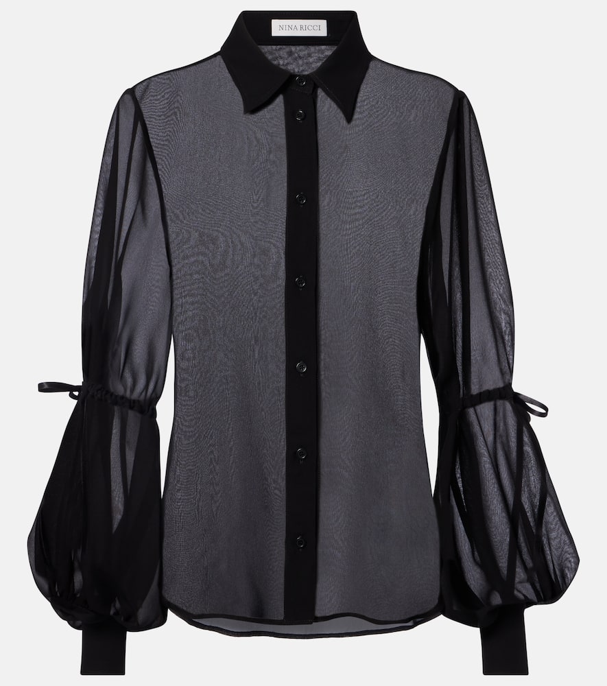 Sheer silk blouse