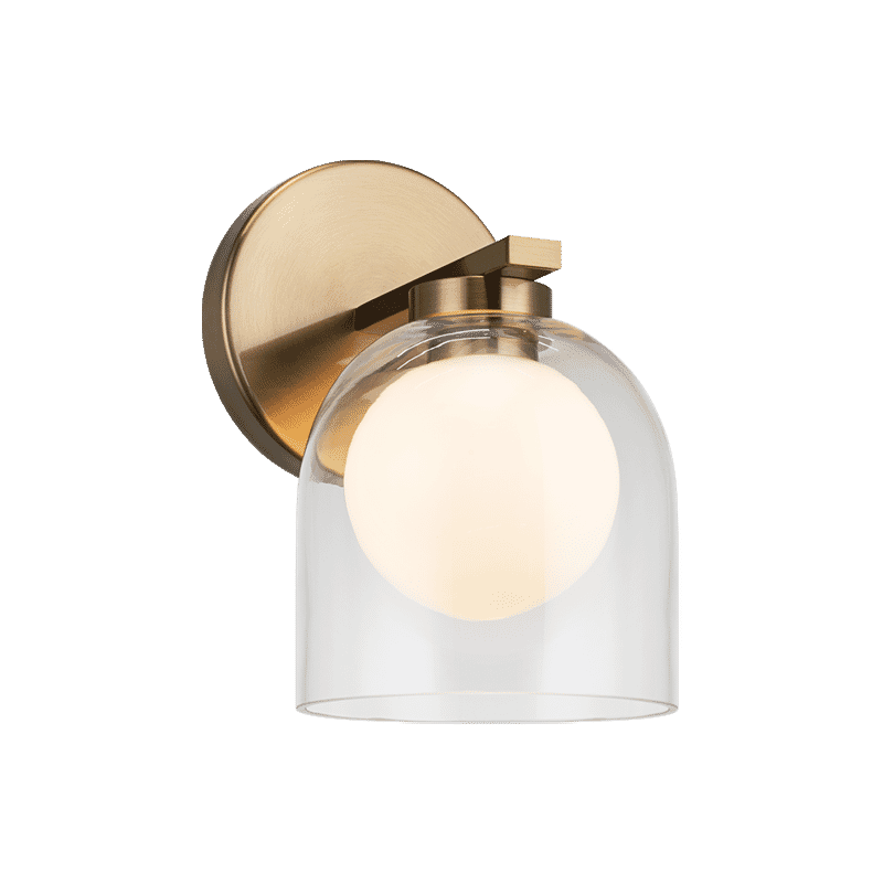 Matteo Derbishone 1-Light Wall Sconce In Aged Gold Bra