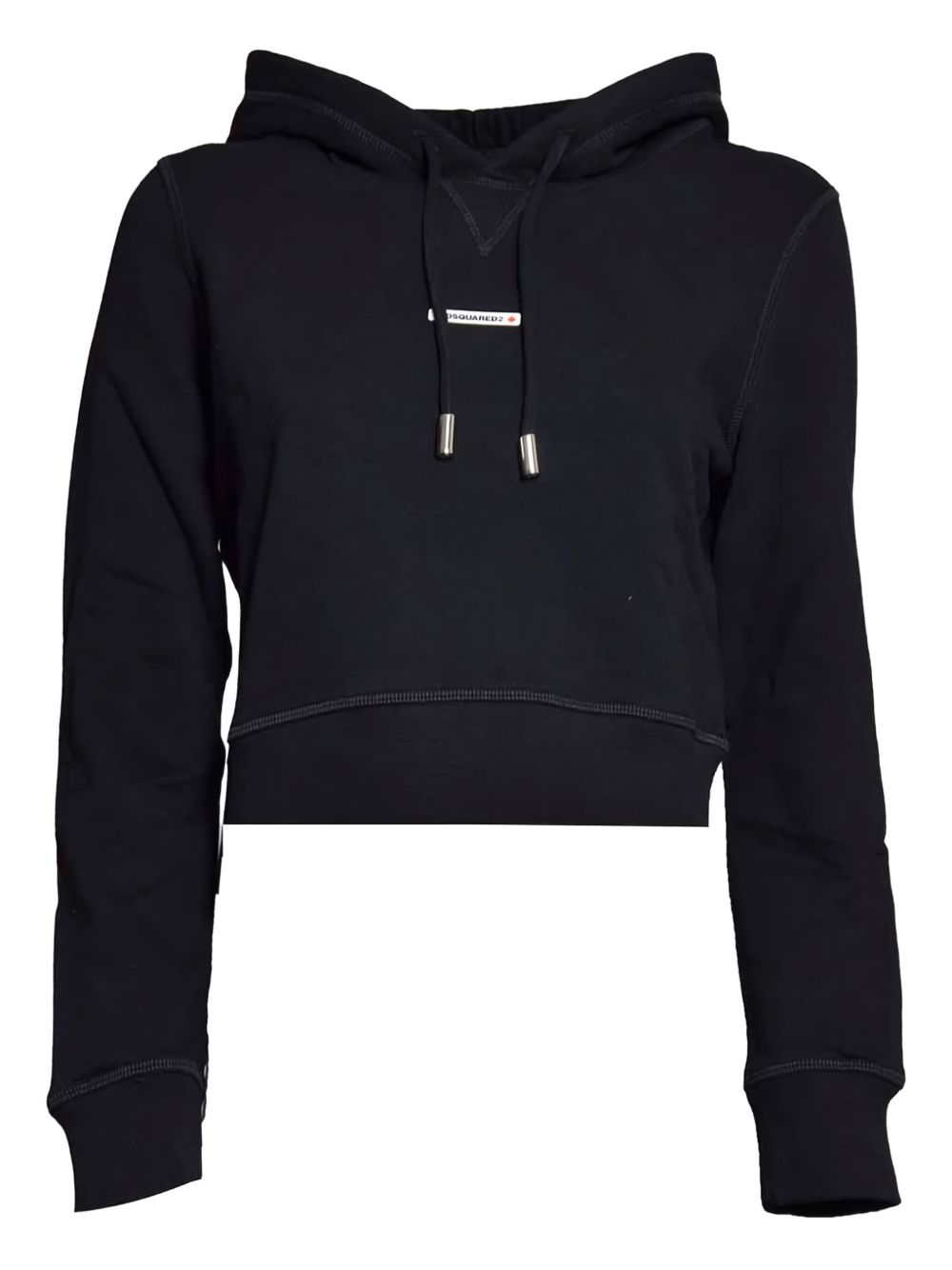 Logo Patch Drawstring Hoodie
