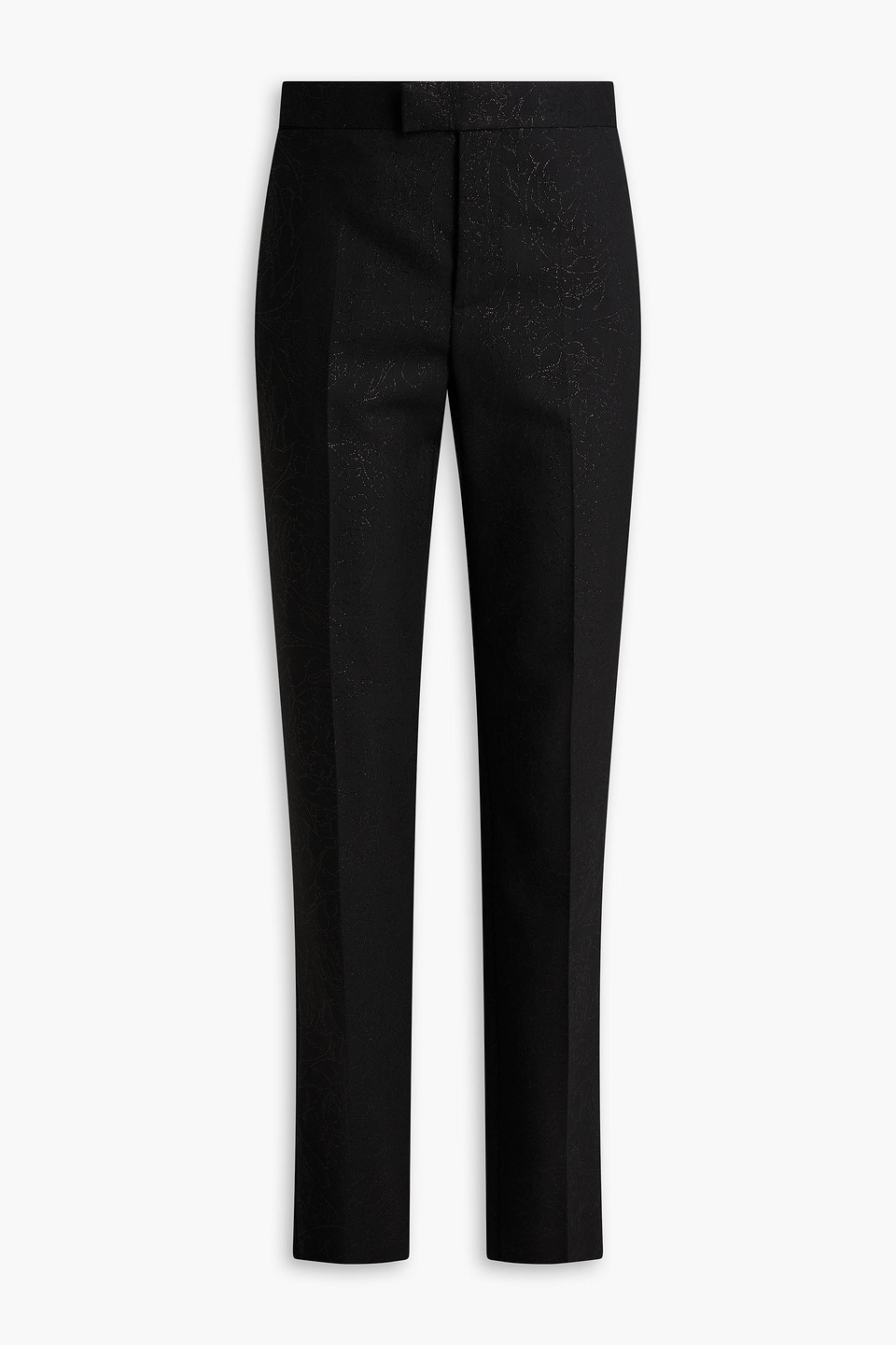 Metallic wool-blend twill pants - Black - IT 48