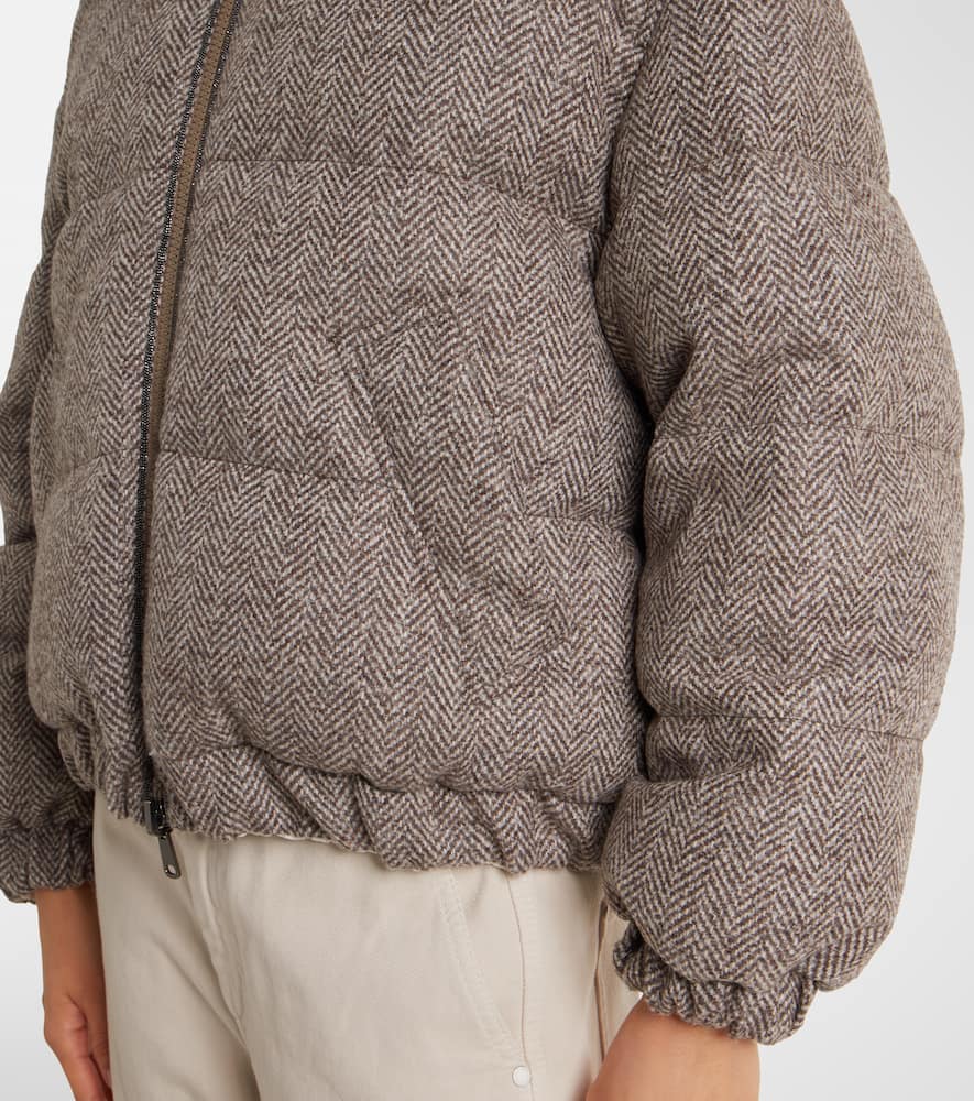 Wool-blend down jacket