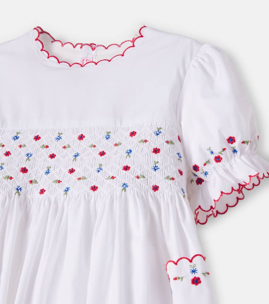 Delilah smocked cotton dress