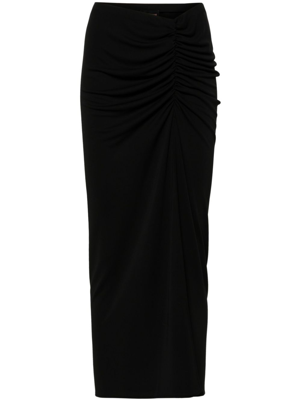Paige ruched midi skirt - Black