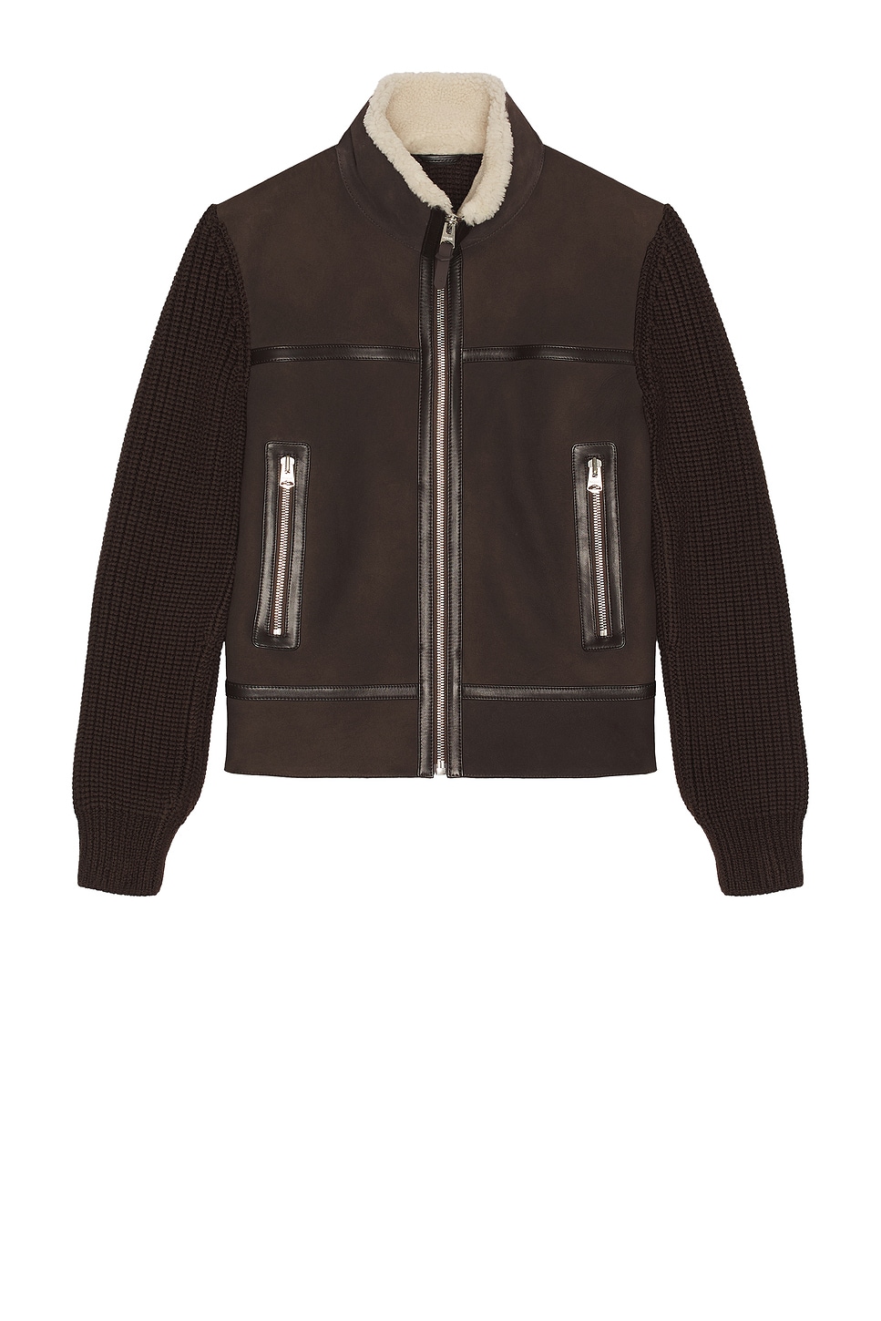 Mackage Jonathan Suede Full Zip Jacket in Brown