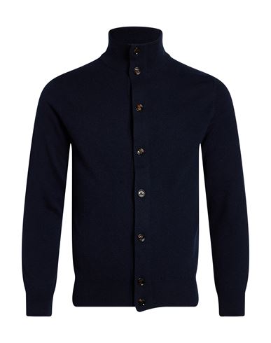 Man Cardigan Midnight blue Size 36 Cashmere