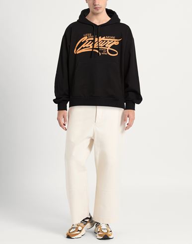 Man Sweatshirt Black Size L Cotton