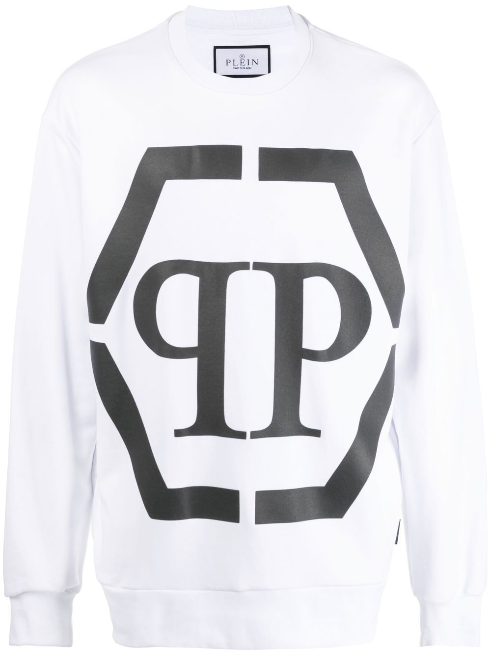 Logo-print long-sleeve sweatshirt - White