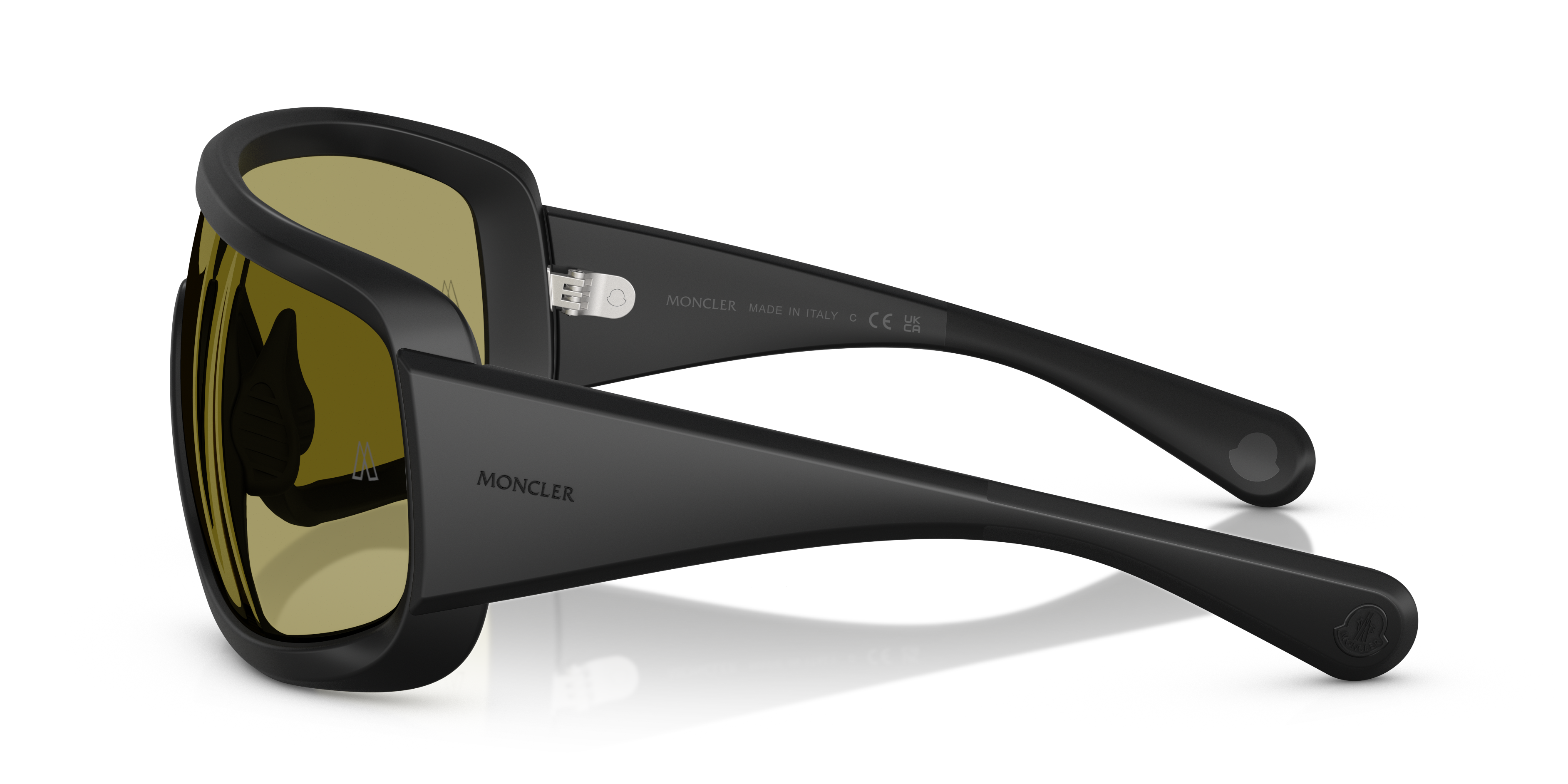 Moncler Unisex Moncler ME8003 SNOWSEEKER 500682 Gafas de sol Inyectado Negro Verde Cuadrada Norma