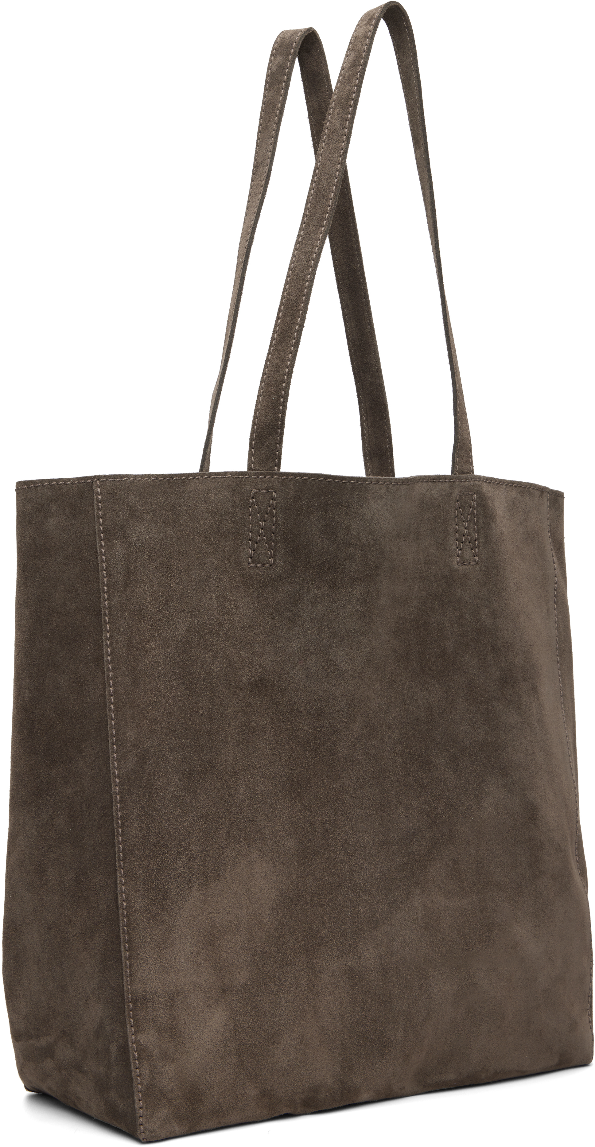 Brown Cou Suede Shopper Tote