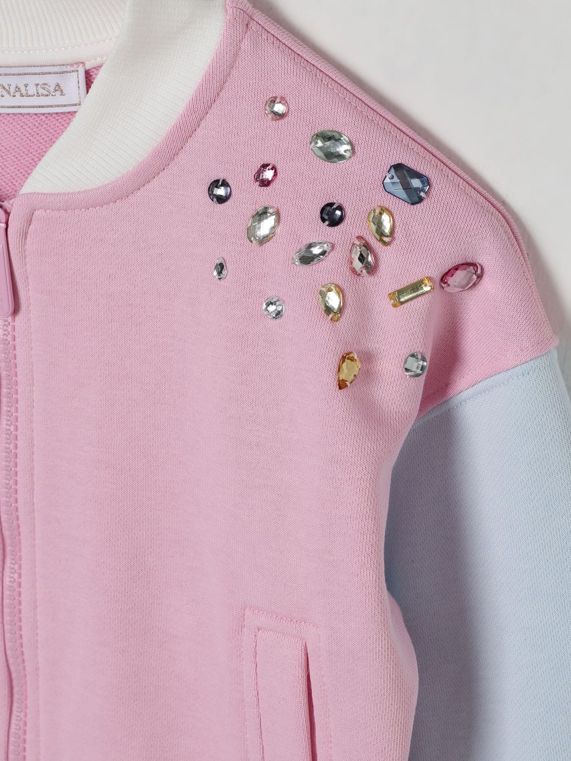Jewel-embellished bomber jacket - Pink