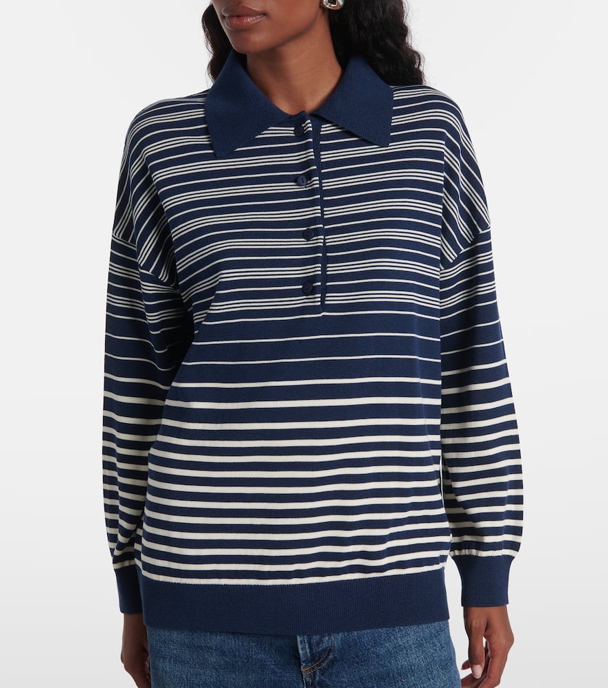 Harlow striped oversized polo sweater
