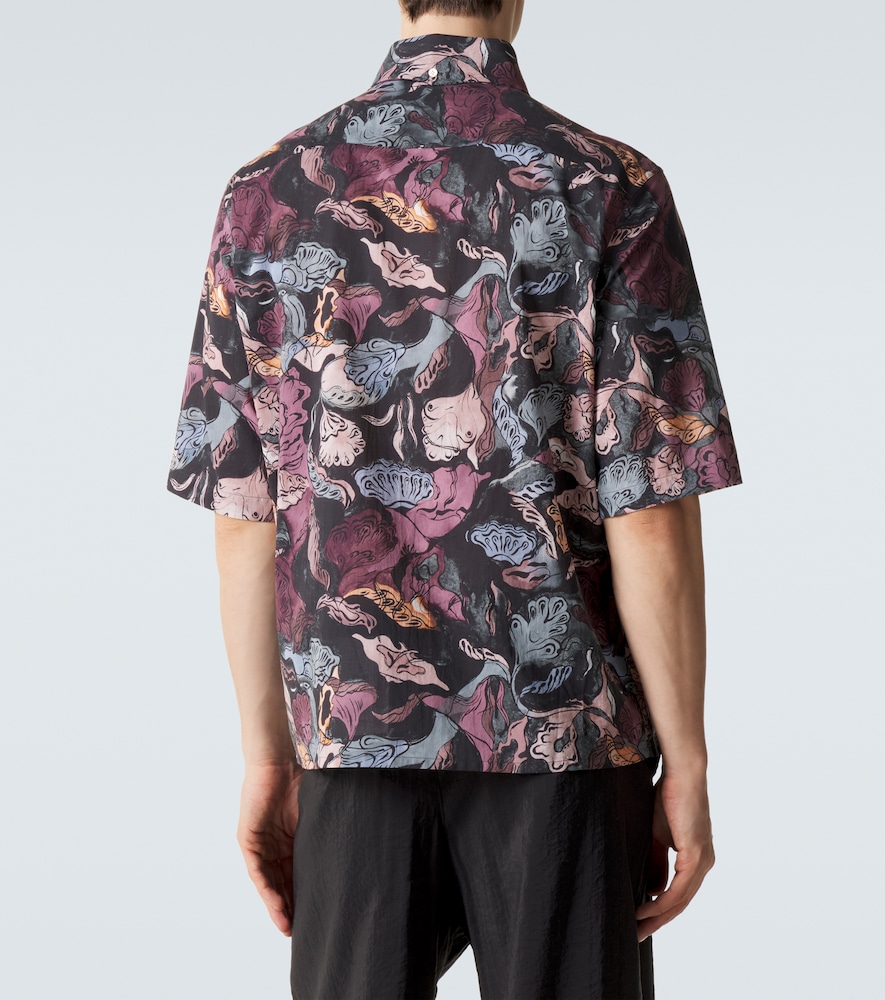 Floral cotton bowling shirt