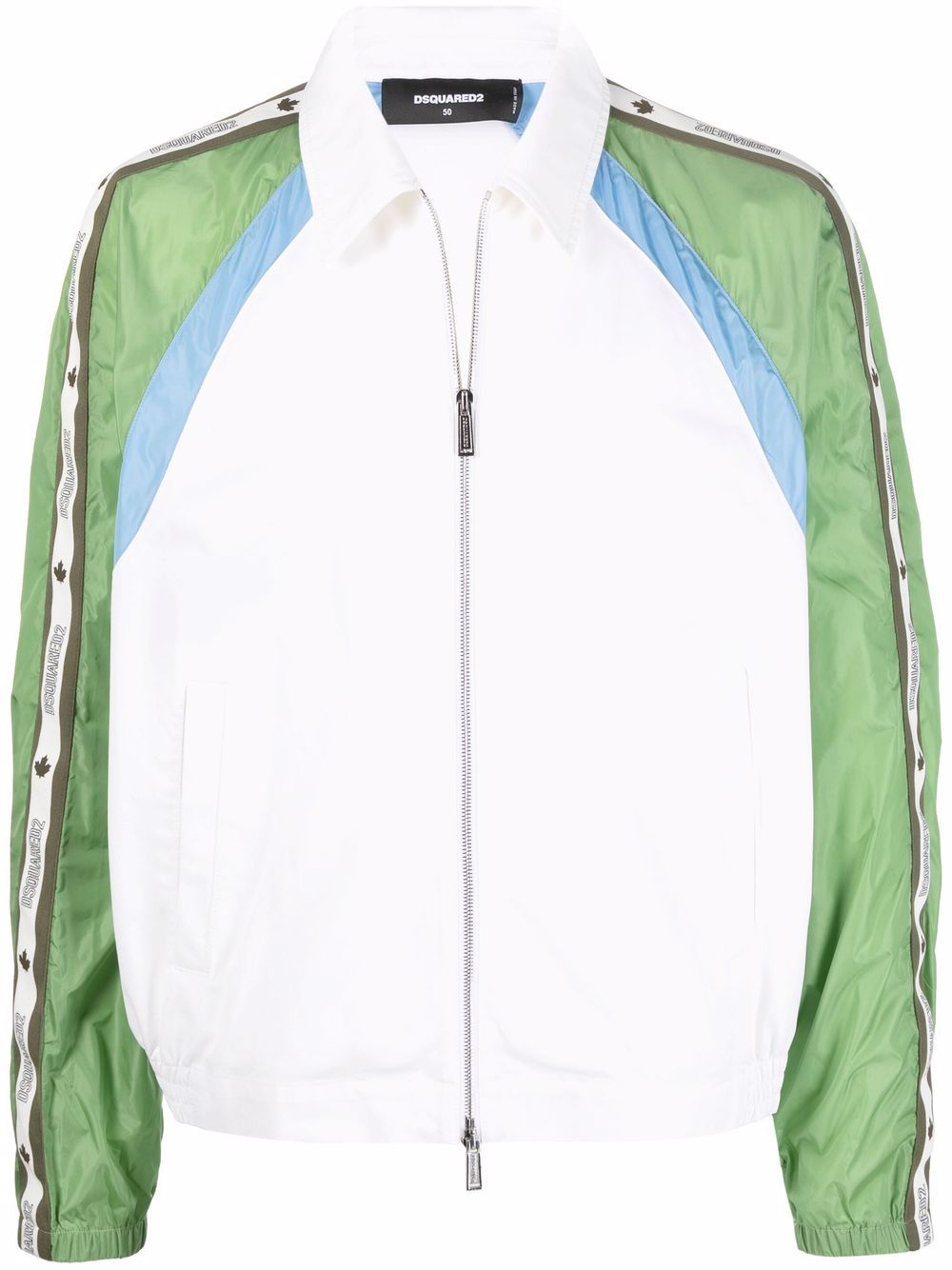 Logo-tape bomber jacket - White