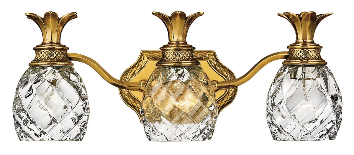 Burnished Brass LED Bath from the Plantation Collection