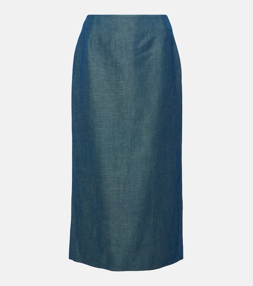 Manuela wool and linen maxi skirt