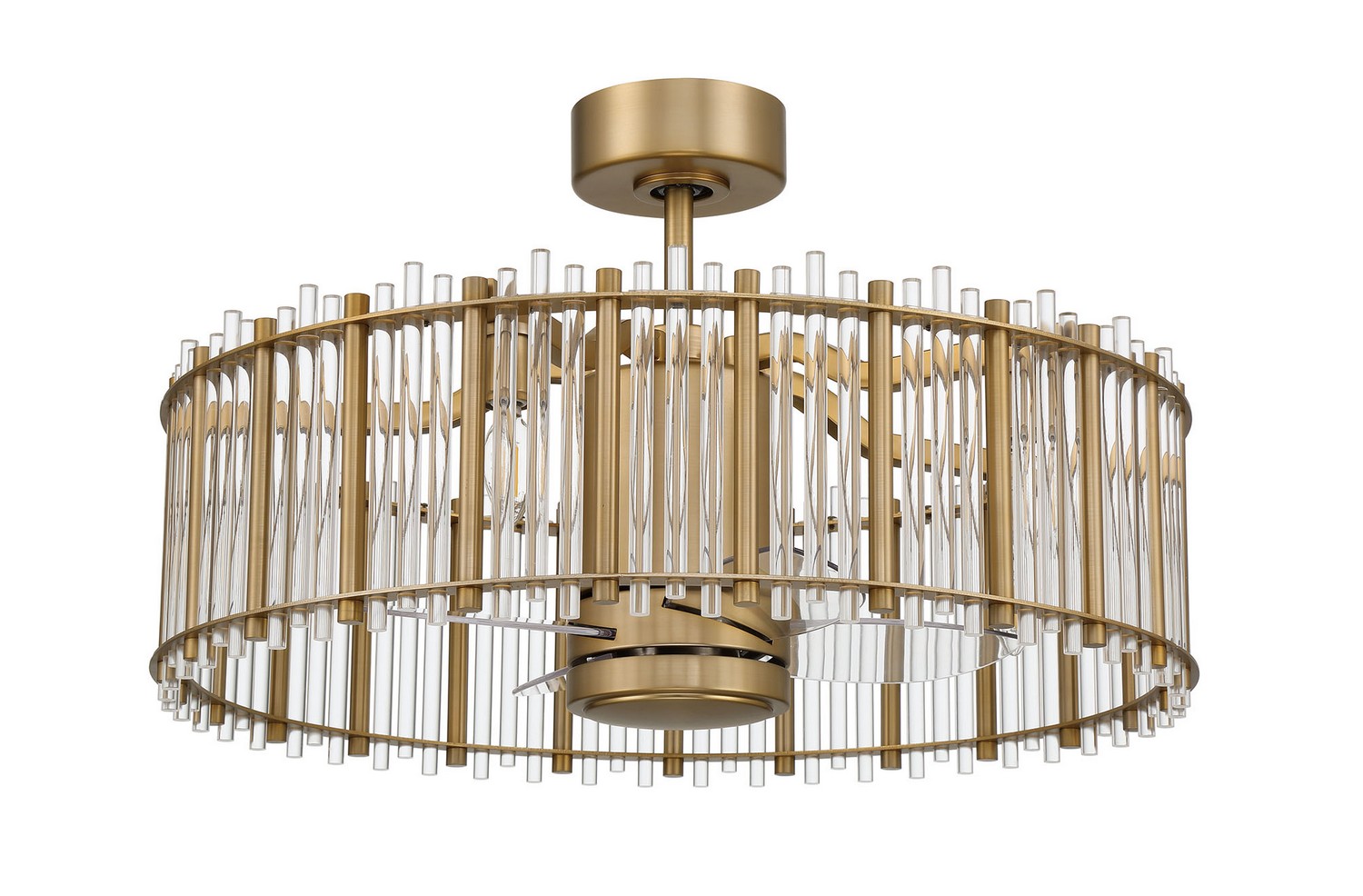 Satin Brass " Ceiling Fan from the Reveal 24" Fandelier no Wifi Collection