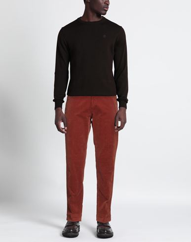 Man Pants Rust Size 38 Cotton, Elastane