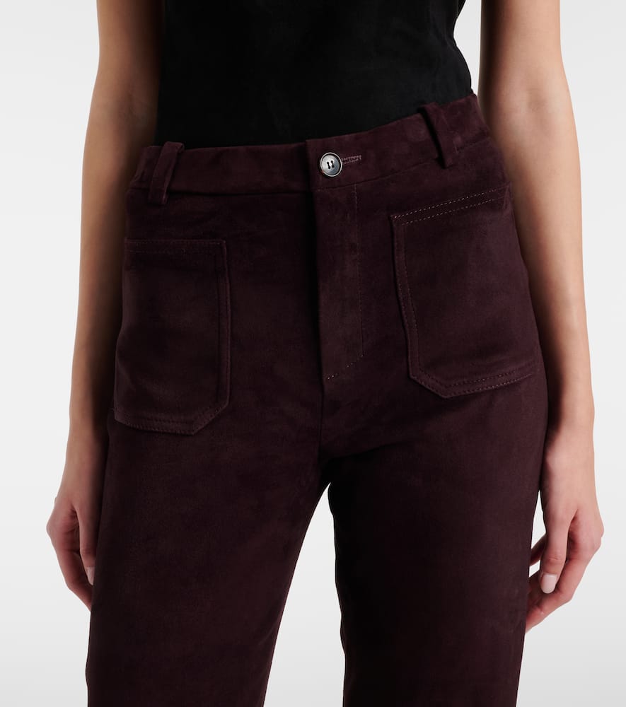 Laurent suede flared pants