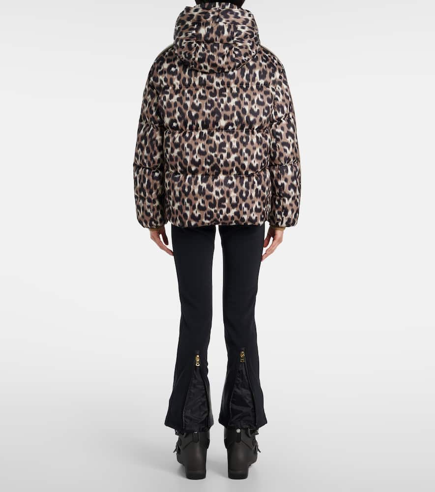 Ada leopard-print down ski jacket