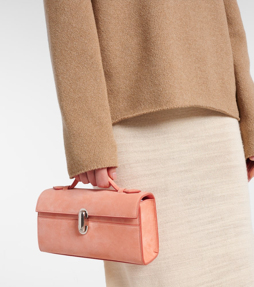Symmetry Pochette suede tote bag
