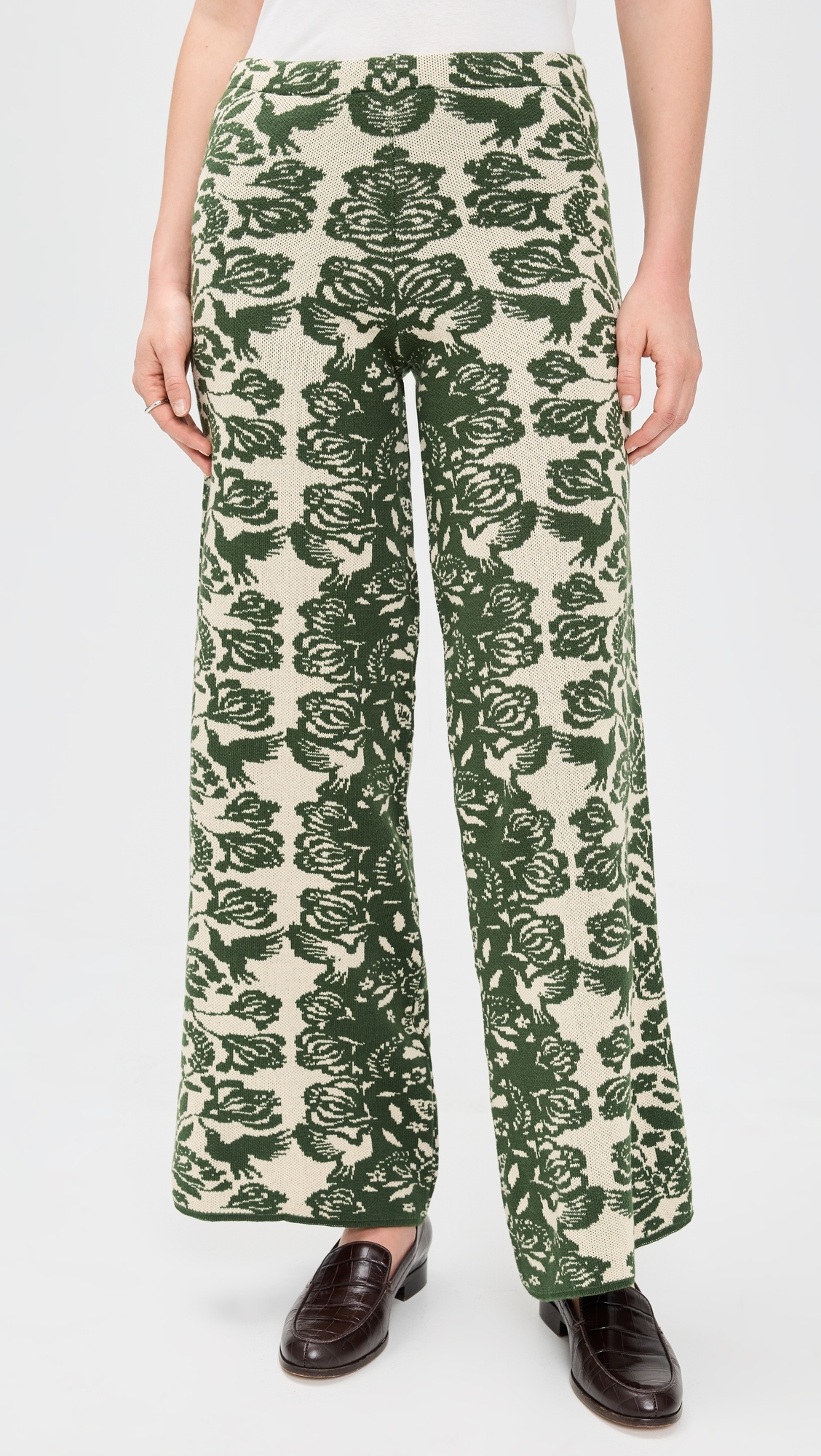 The Unnamed Pants Green Folk Paisley