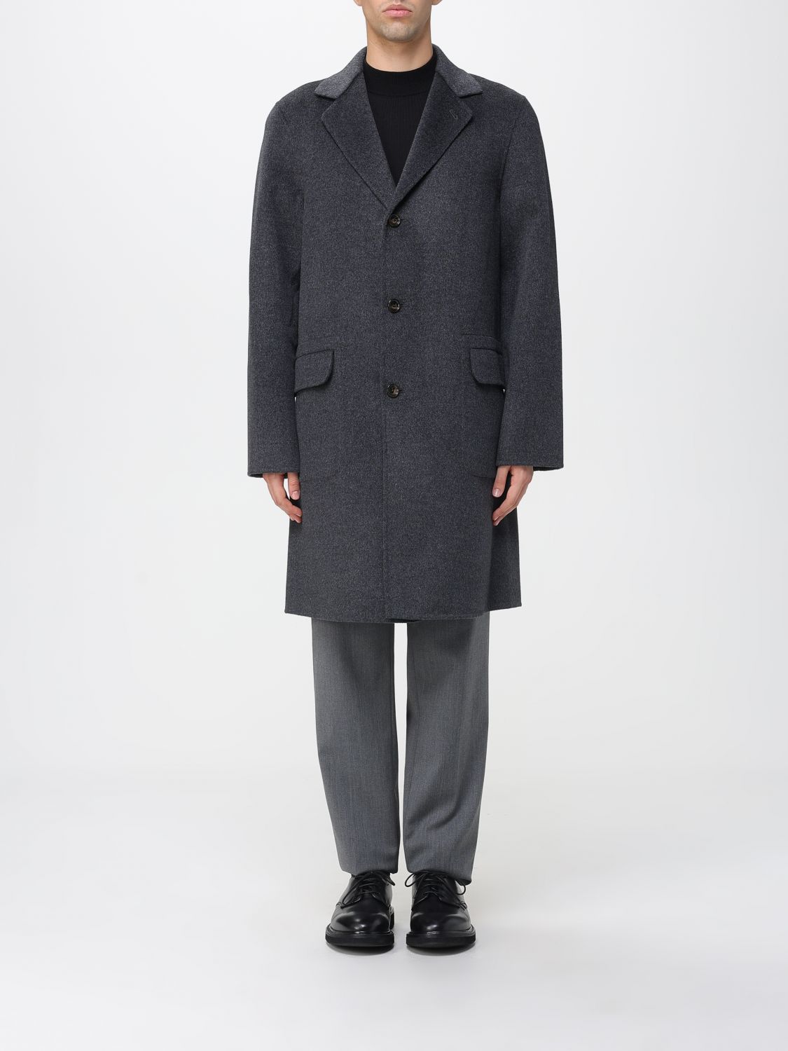 Coat Men color Black