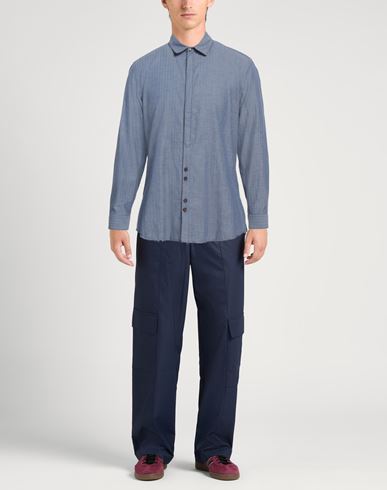 Man Shirt Blue Size L Cotton