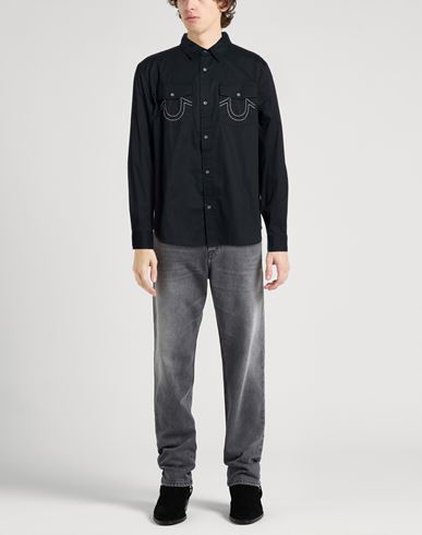 Man Shirt Black Size L Cotton
